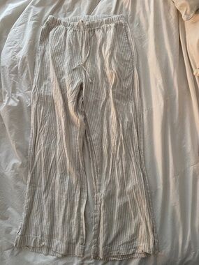 Old Navy Cotton Linen Like Striped Pants
